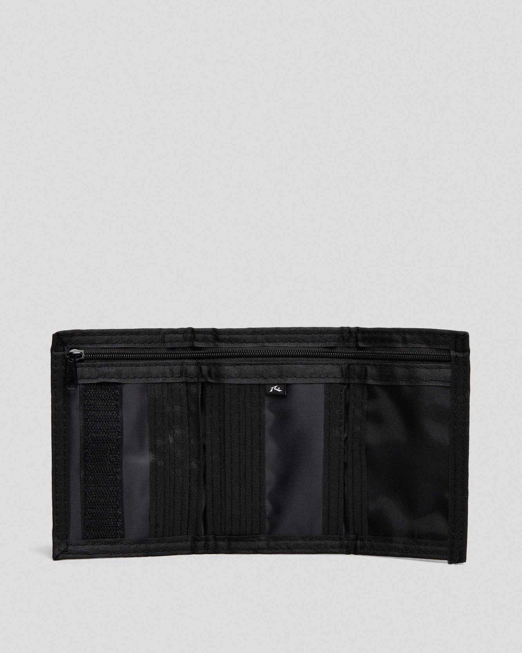 billetera_rusty_detonate_cord_tri_fold_wallet_black#BK#BLACK