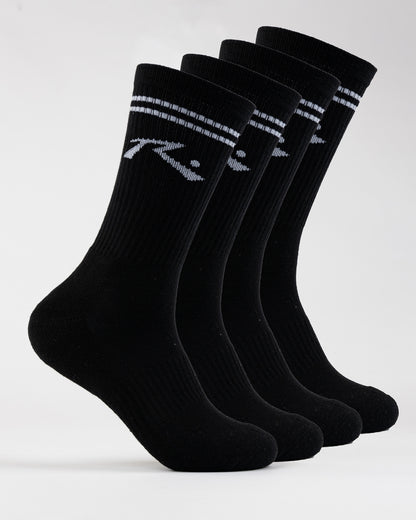 Medias Rusty Comp Mid Calf 4-Sock Pack Black 1