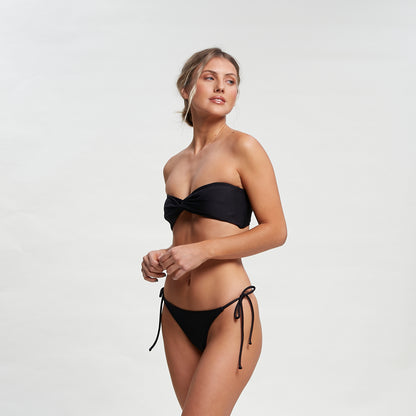 Bikini Alto Rusty Connect Twist Bandeau Bik Top Ld Black