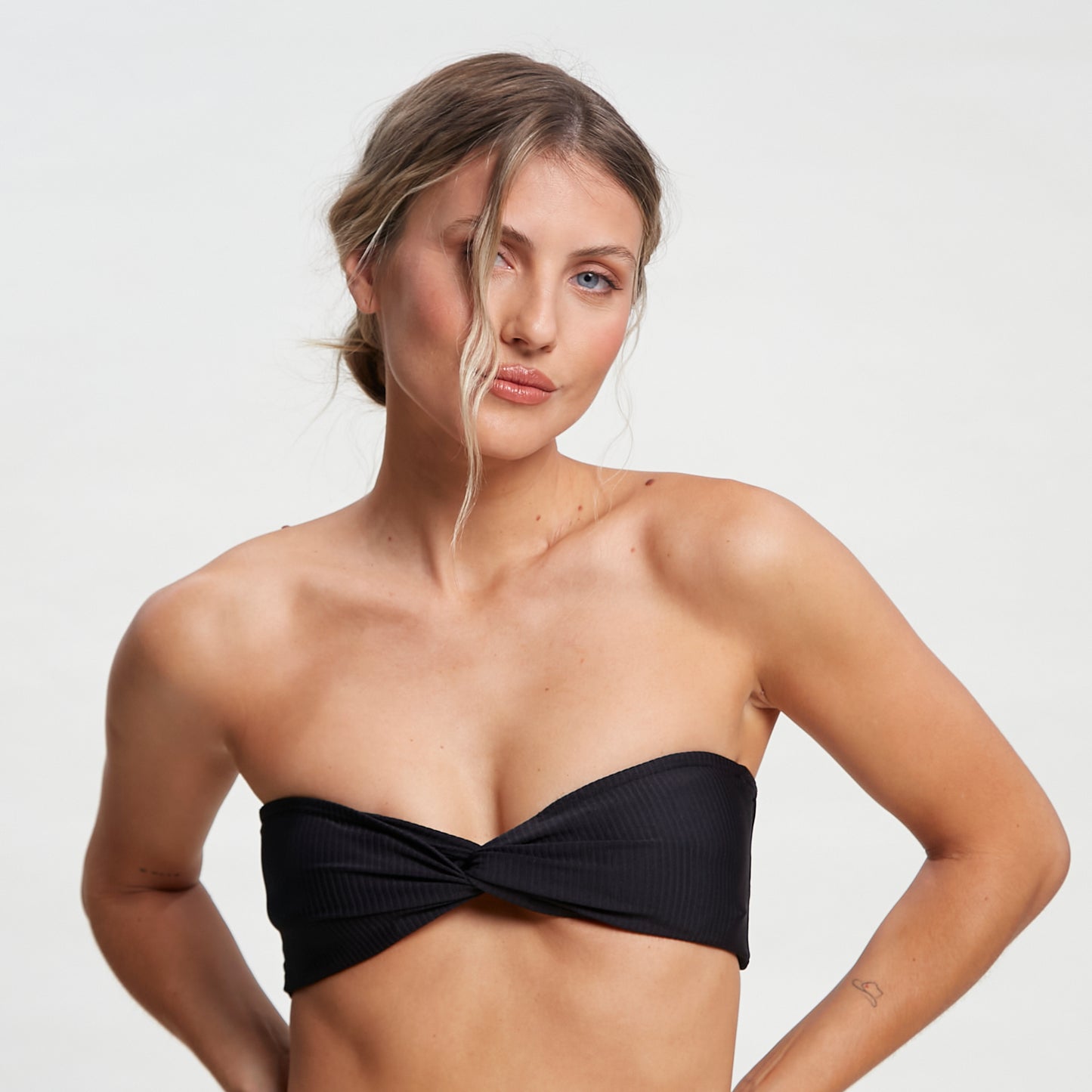 Bikini Alto Rusty Connect Twist Bandeau Bik Top Ld Black