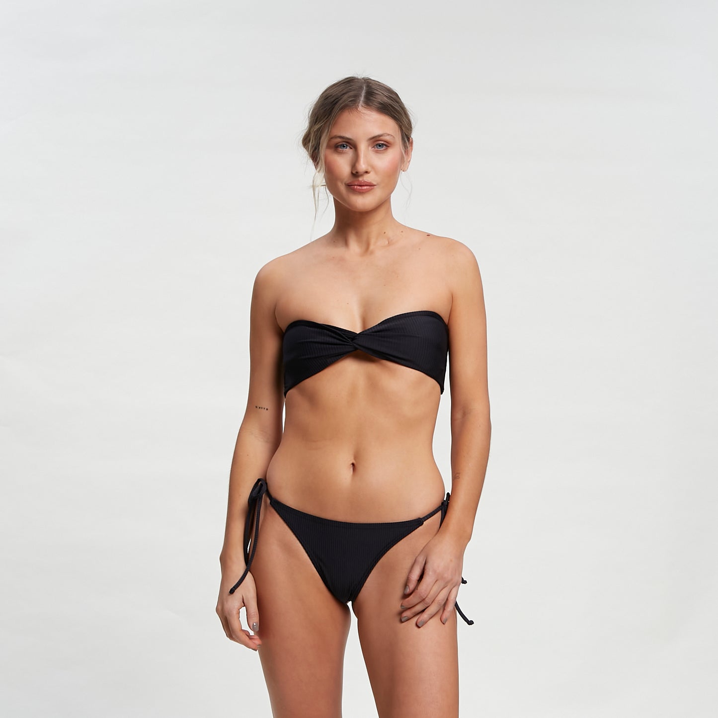 Bikini Alto Rusty Connect Twist Bandeau Bik Top Ld Black