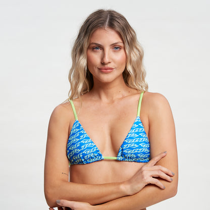 Bikini Alto Rusty Graffiti Triang Bik Top Ld Windsor Blue