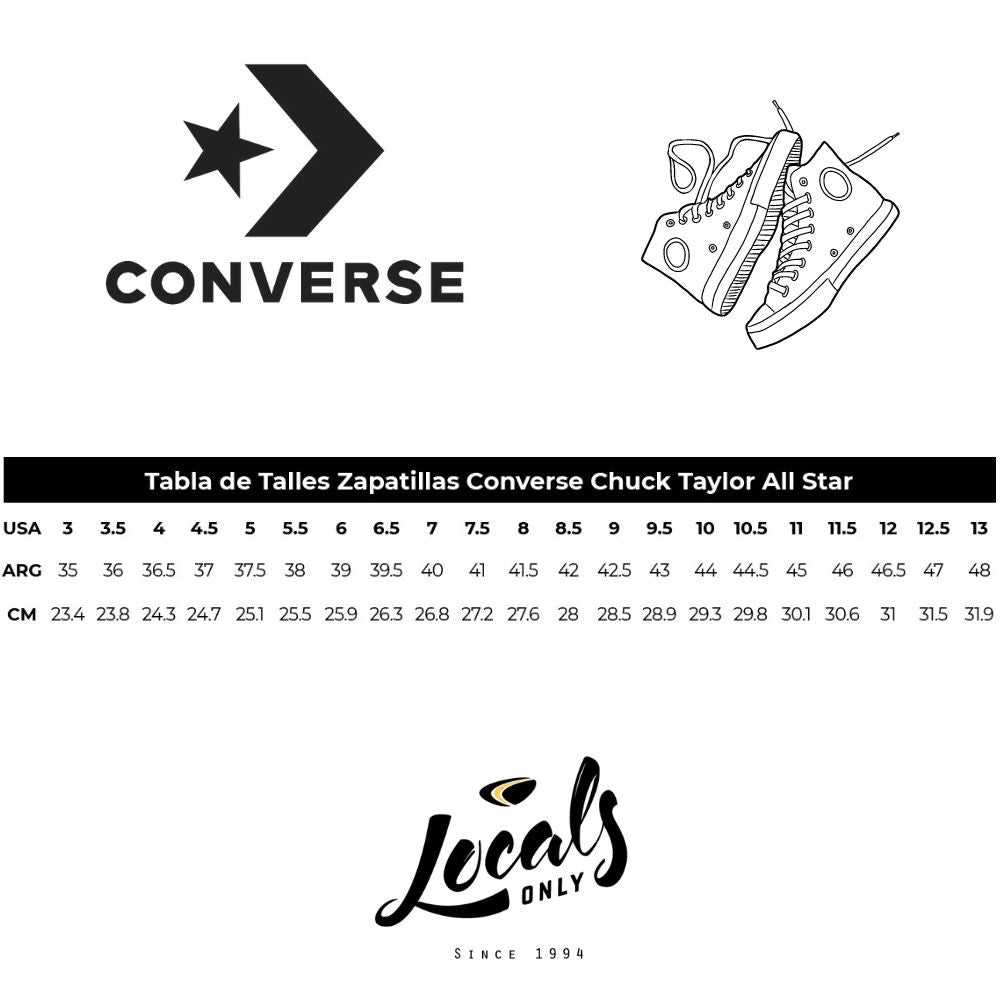 Converse tallas usa best sale