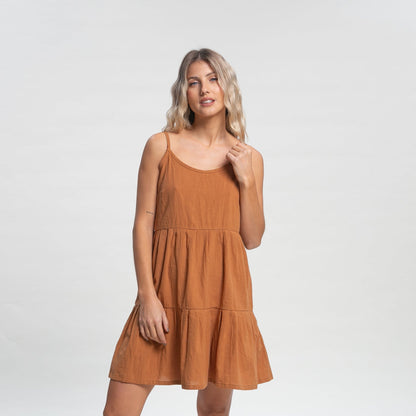 Vestido Rusty Heather Slip Dress Ld Cocoa