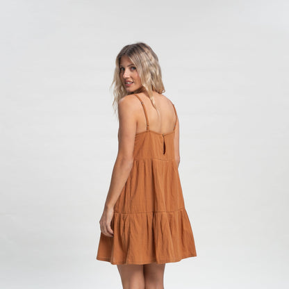 Vestido Rusty Heather Slip Dress Ld Cocoa