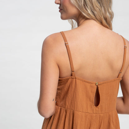 Vestido Rusty Heather Slip Dress Ld Cocoa