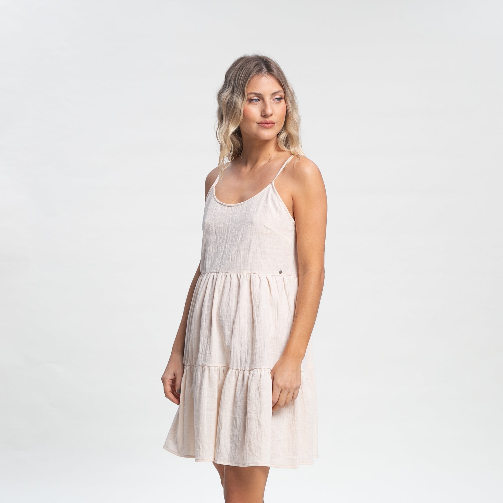 Vestido Rusty Heather Slip Dress Ld Off White