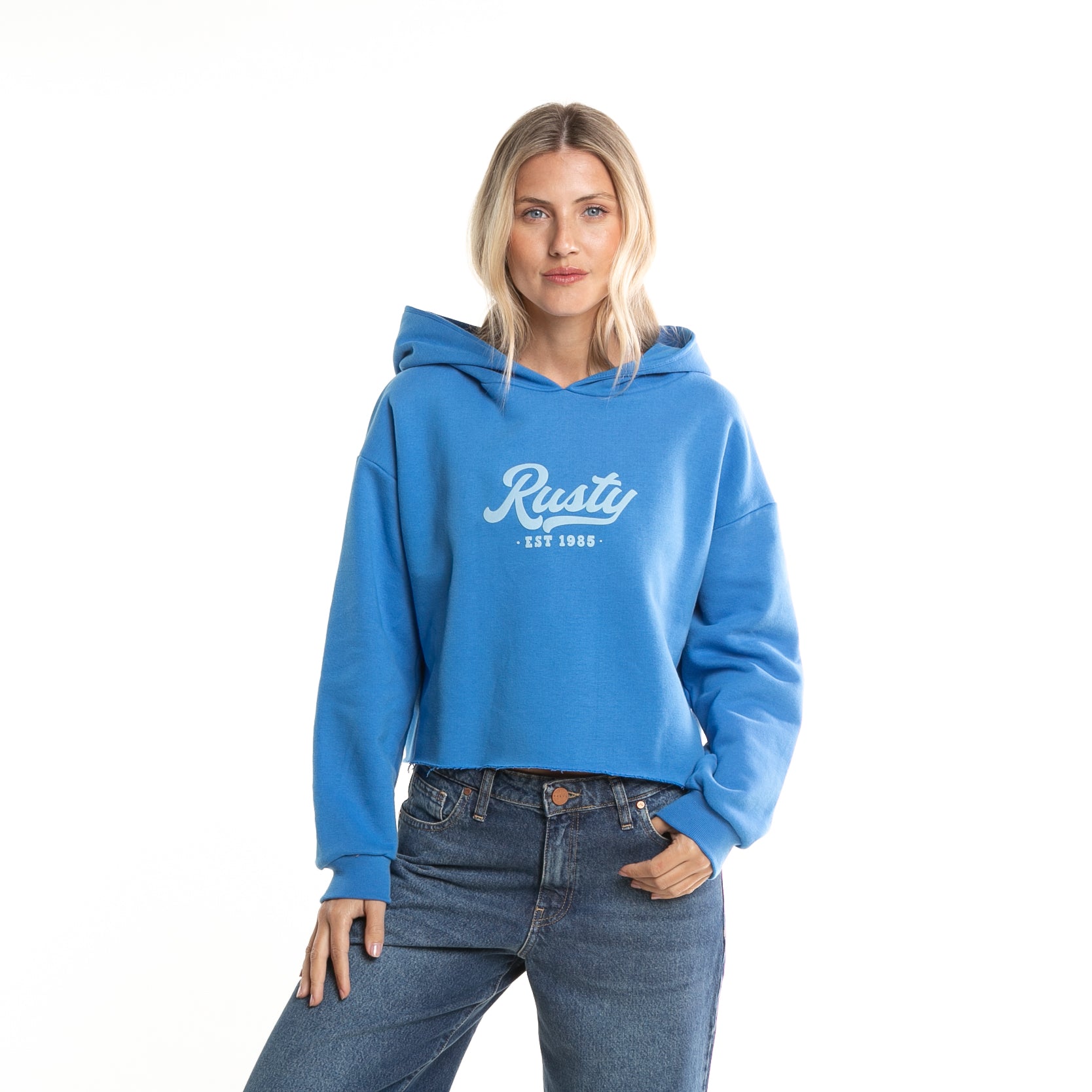 canguro_rusty_old_school_cropped_hood_ld_dazzling_blue#UF#DAZZLING BLUE