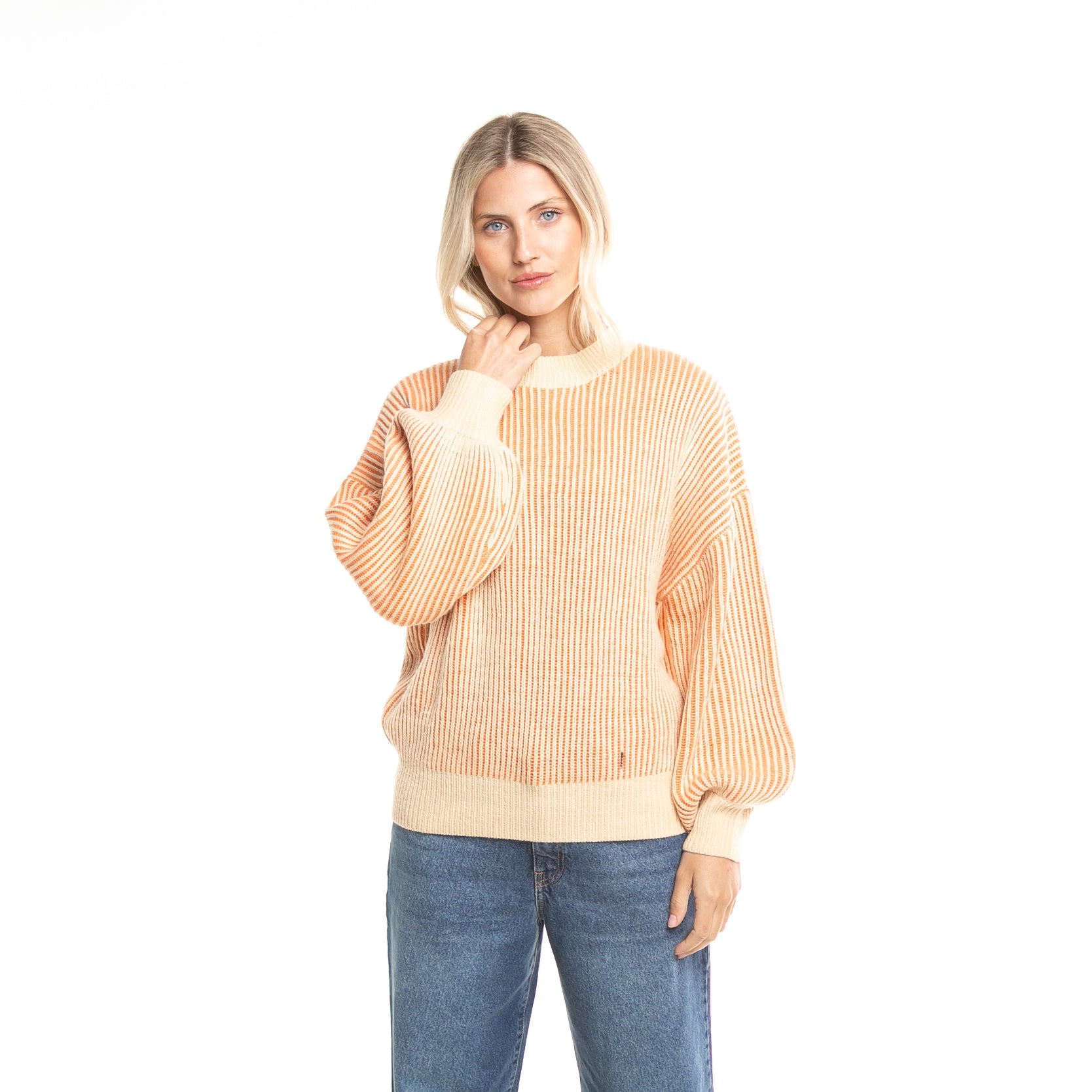 Sweater Rusty Ora Mock Neck Knit* Apricot Blush