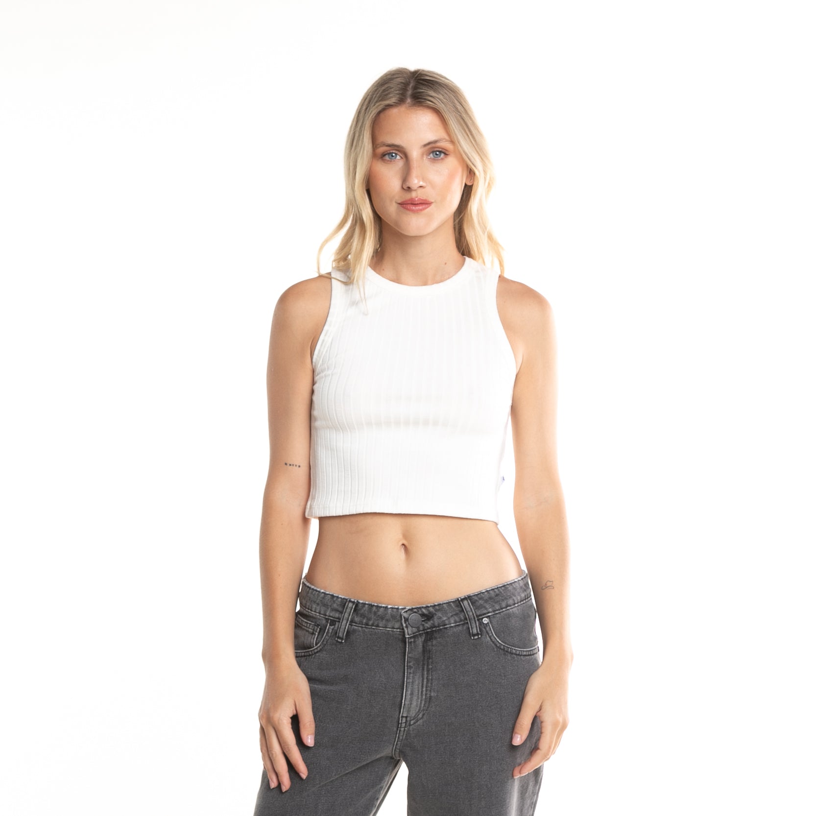 Musculosa Rusty Vacation Crop Tank Ld