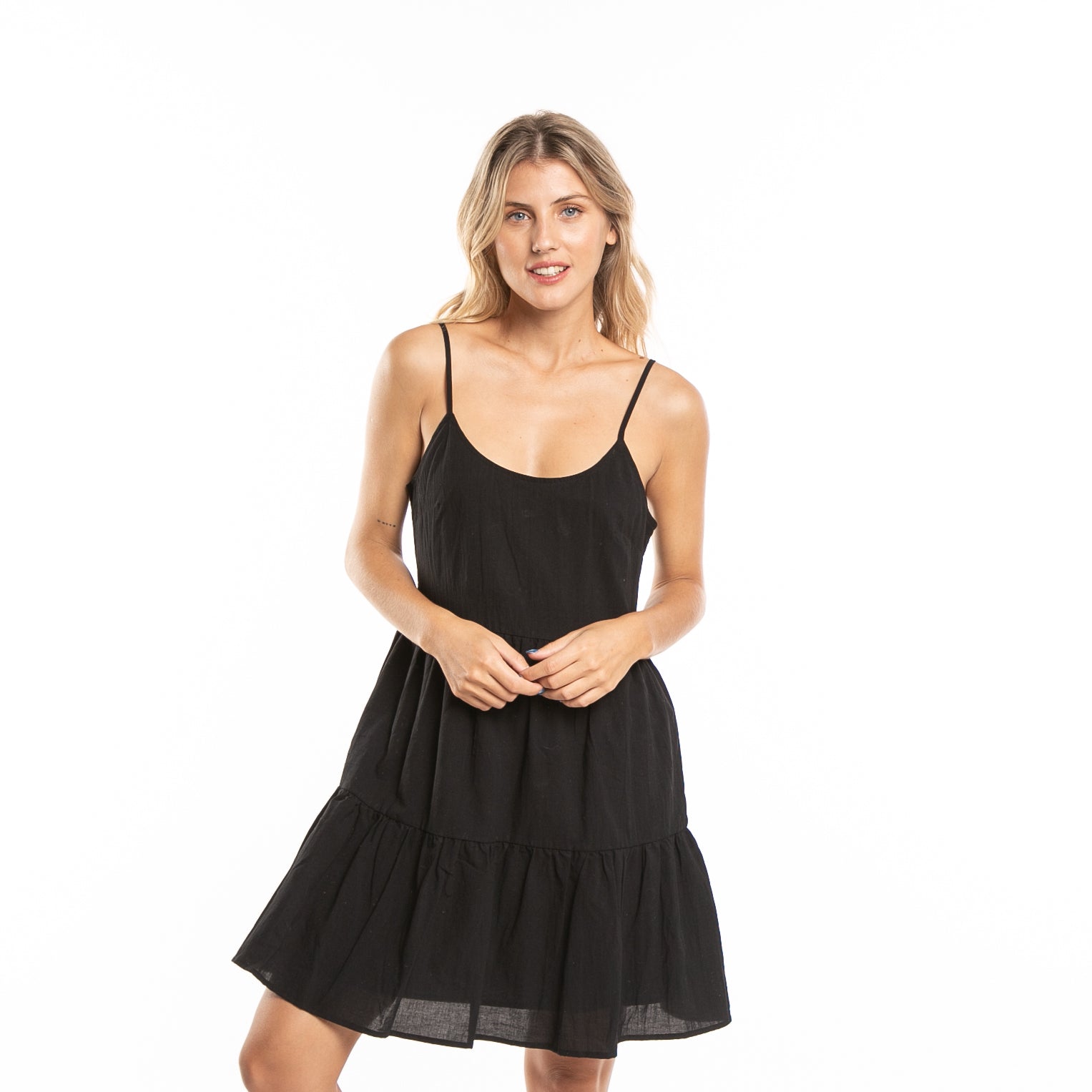 Vestido Rusty Heather Slip Dress Ld Black