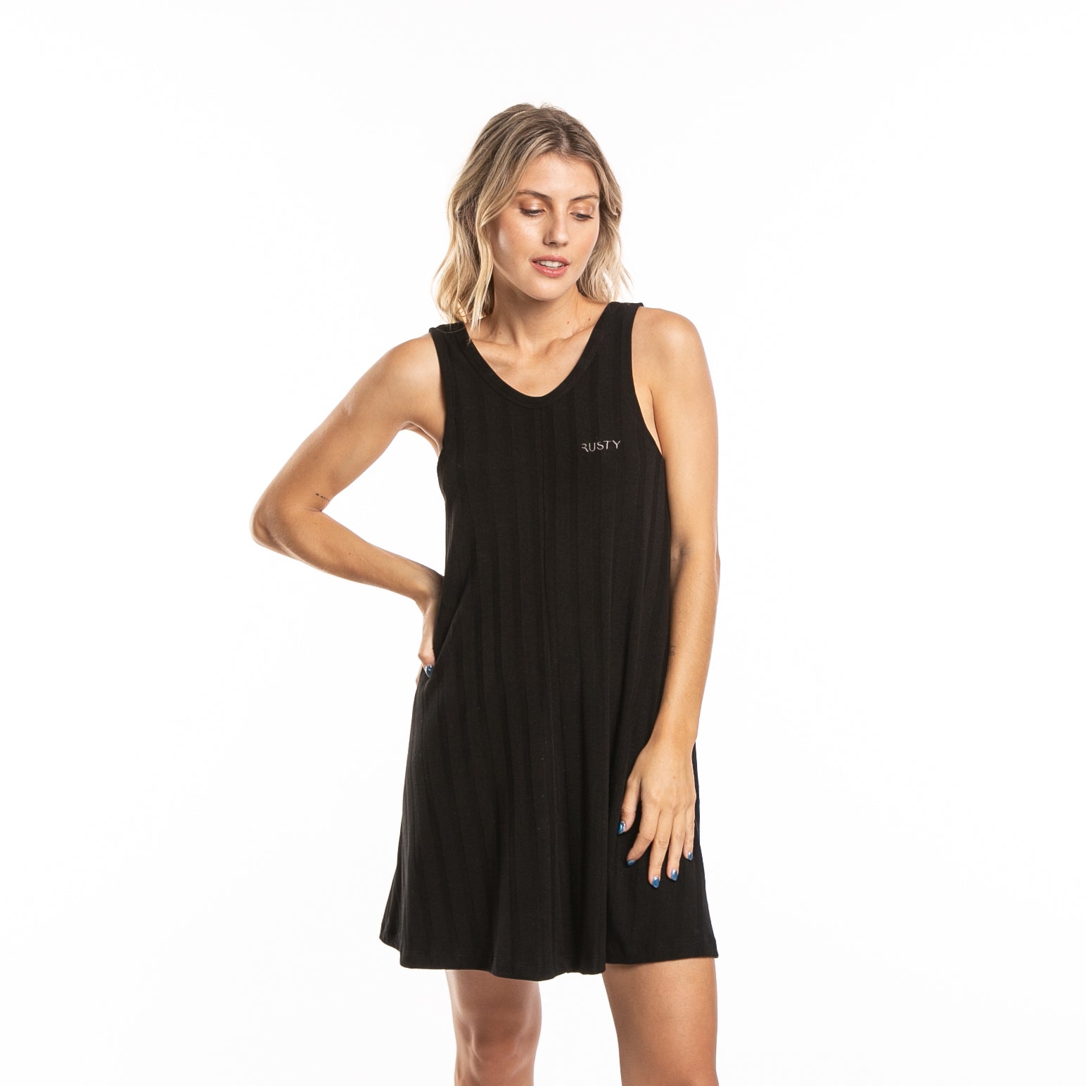 Vestido Rusty Rusty Court Dress Ld Black