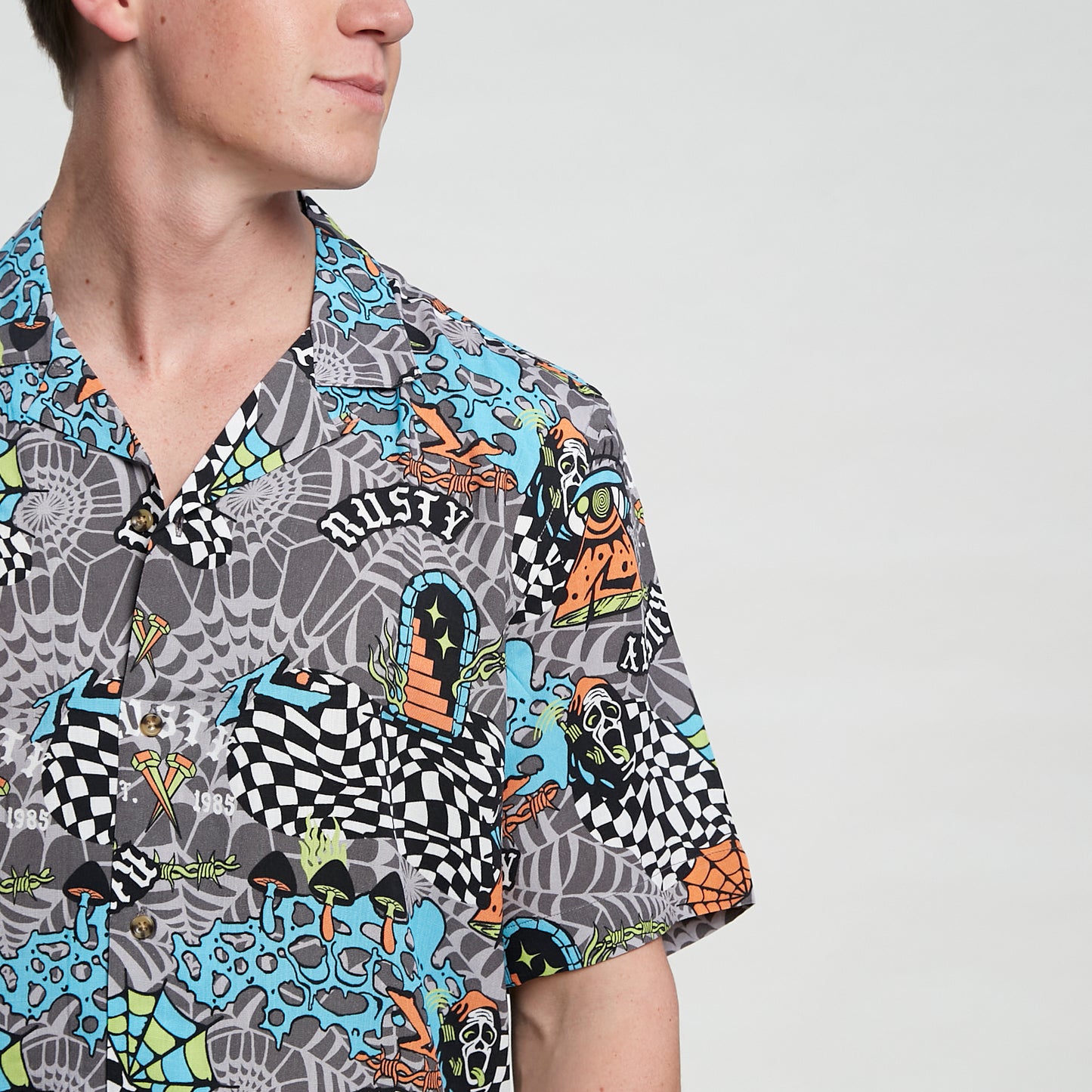 Camisa Mc Rusty Kaleydo Shirt Fullprint