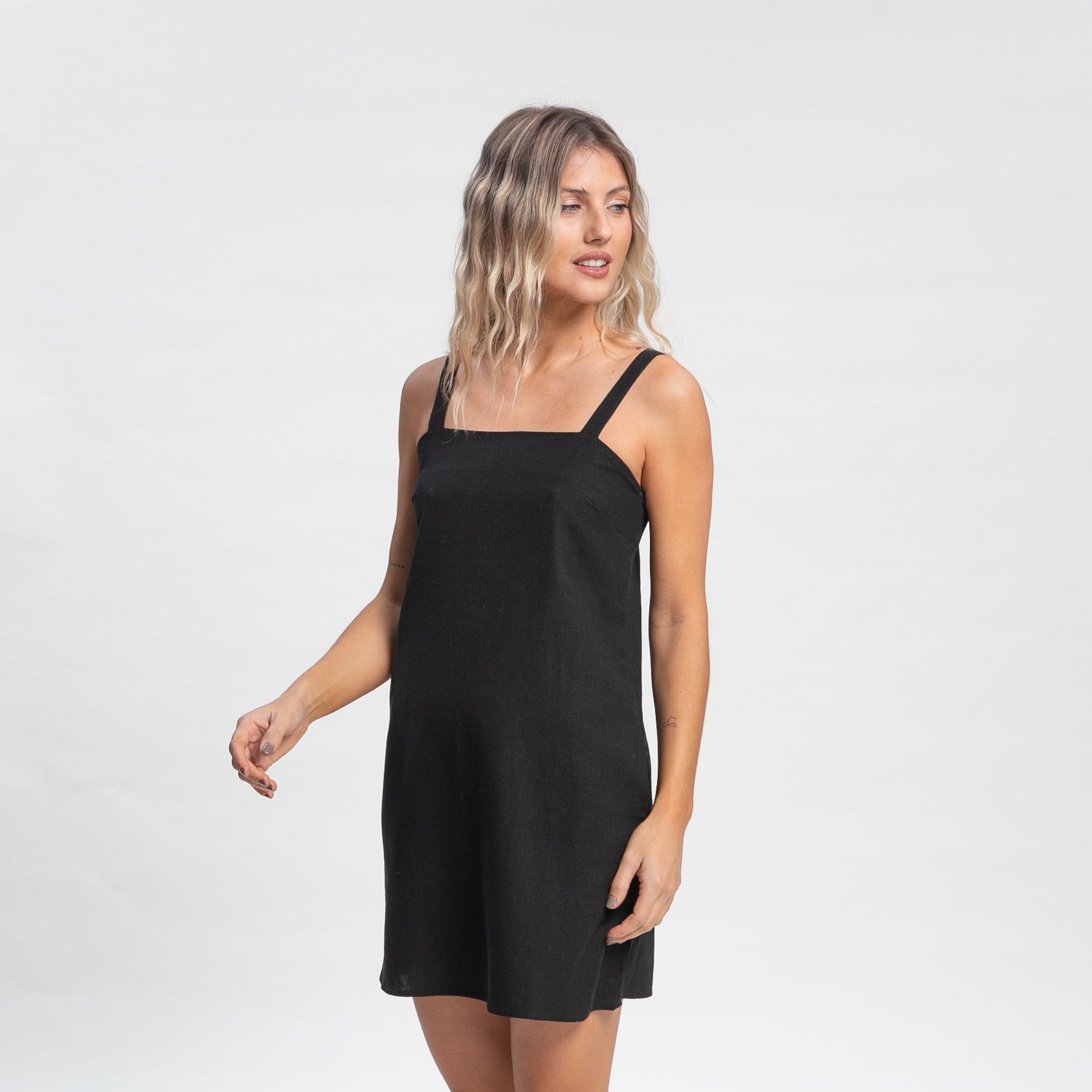 Vestido Rusty Meg Slip Dress Ld Black