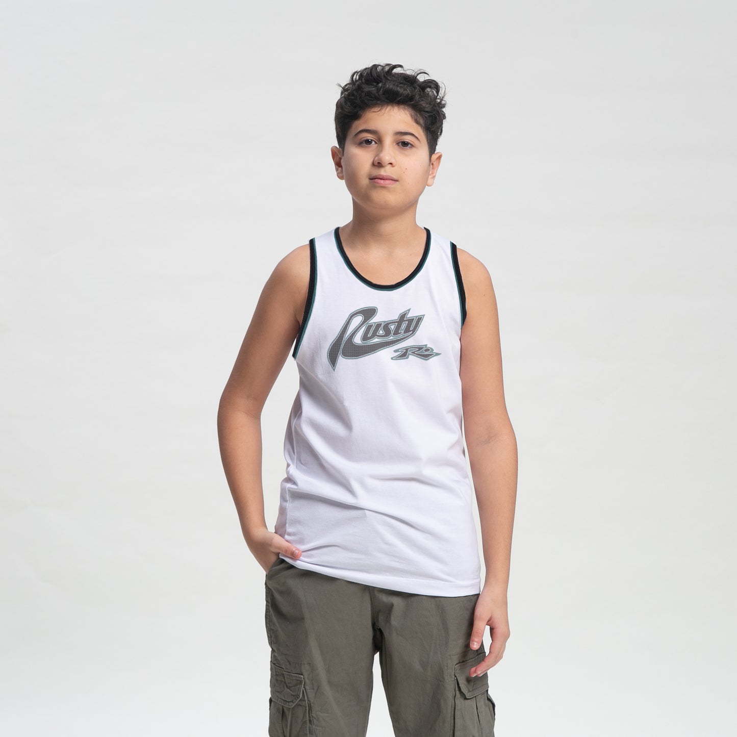 Musculosa Rusty Harryes Tank Jr White