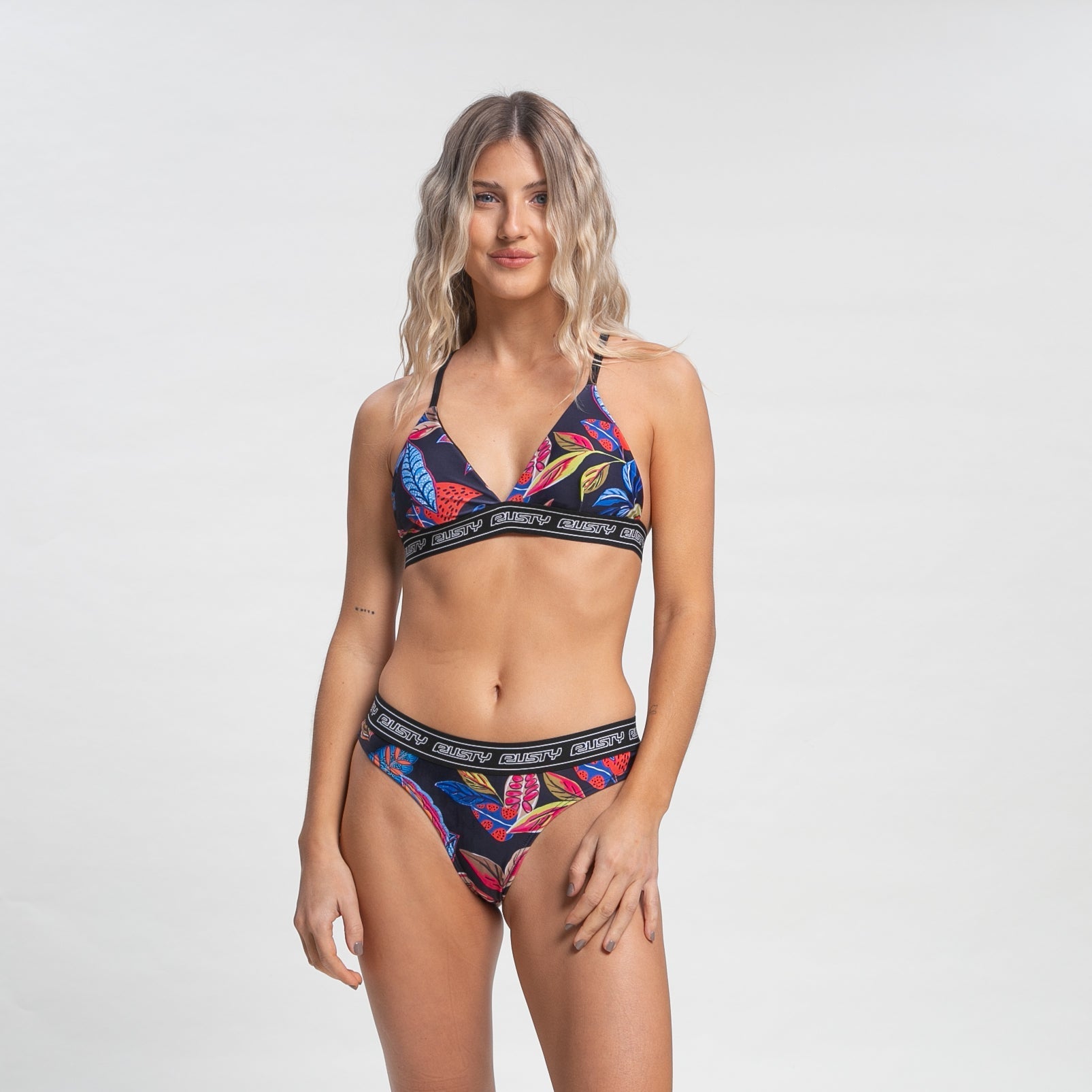 Bikini Alto Rusty Palm Spring Triang Bik Top Ld Black