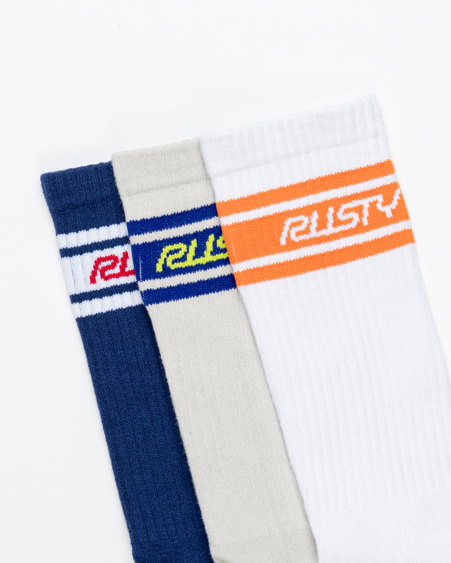 Medias Rusty Pit Crew Mid Calf 4-Sock Pack* Multi