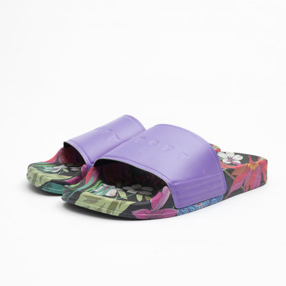 Ojotas Rusty Black Beach Palm Slide Girls Lilac