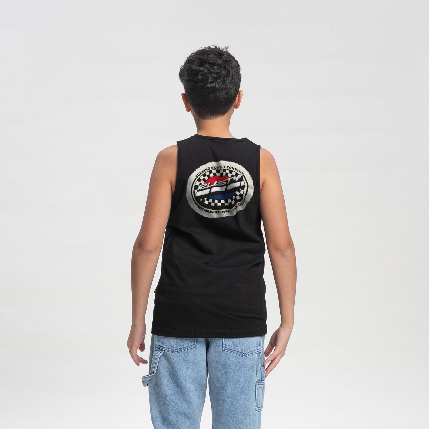 Musculosa Rusty Patch Tank Jr Black