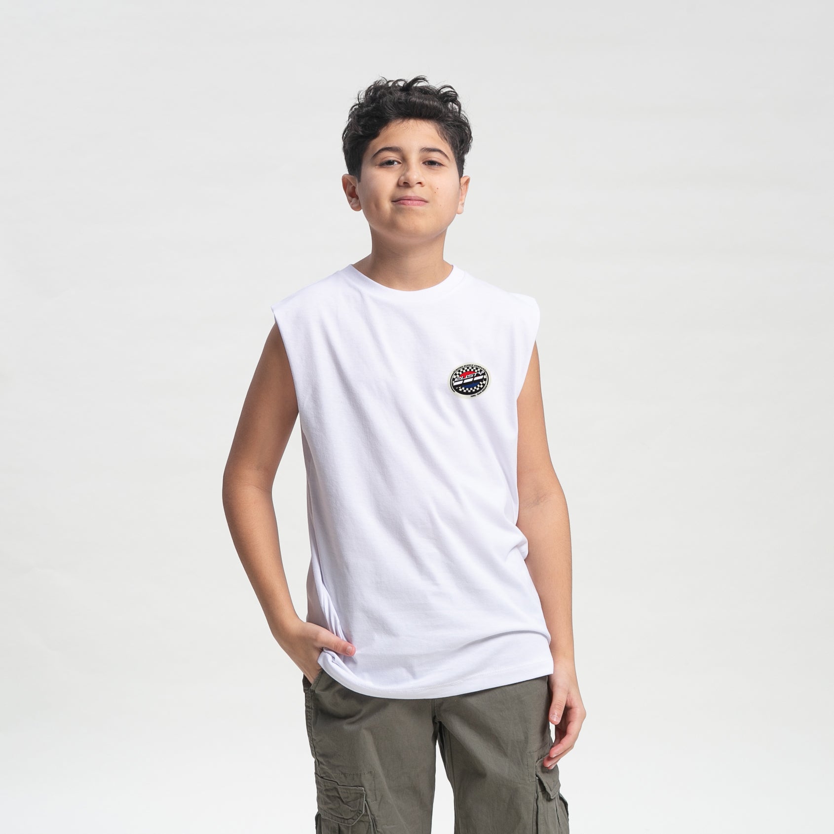 Musculosa Rusty Patch Muscle Jr White